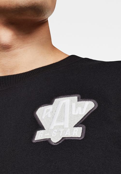G-STAR - Chest logo gr r sw long sleeve - black 