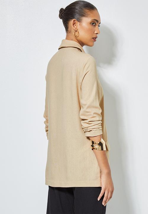 Superbalist - Linen blend blazer - stone