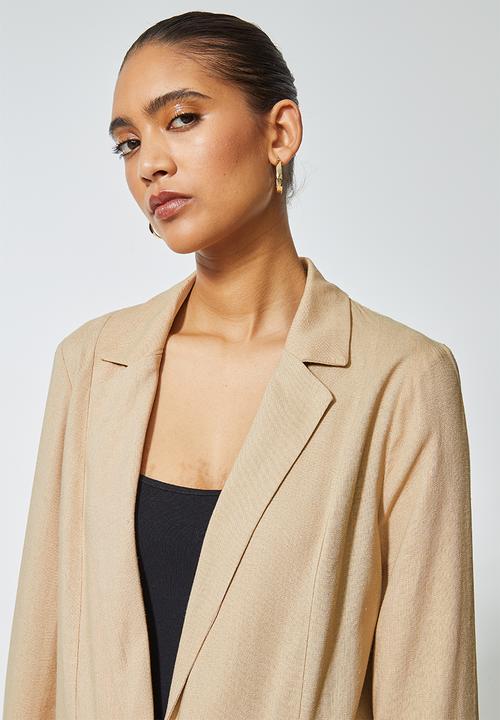 Superbalist - Linen blend blazer - stone