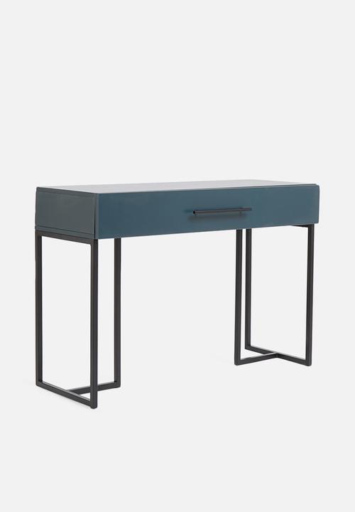 Sixth Floor - Deco desk - black & petrol