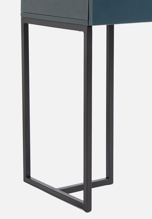 Sixth Floor - Deco desk - black & petrol