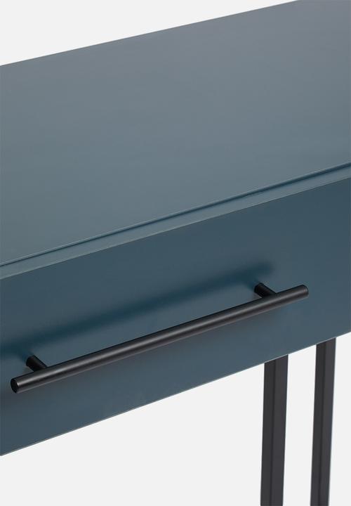 Sixth Floor - Deco desk - black & petrol