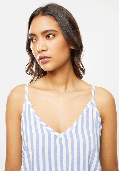 Superbalist - Sleep cami & shorts set - Blue stripe