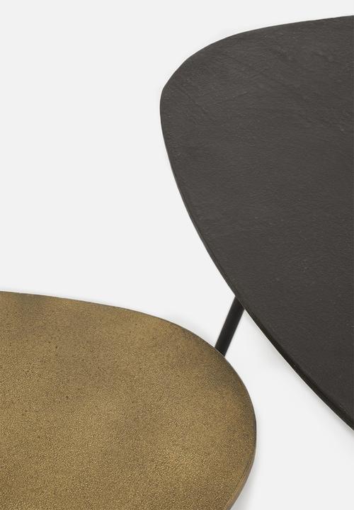 Sixth Floor - Nesting table  set of 2 -  antique copper finish