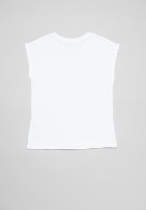 POLO - Girls candice printed tee - white