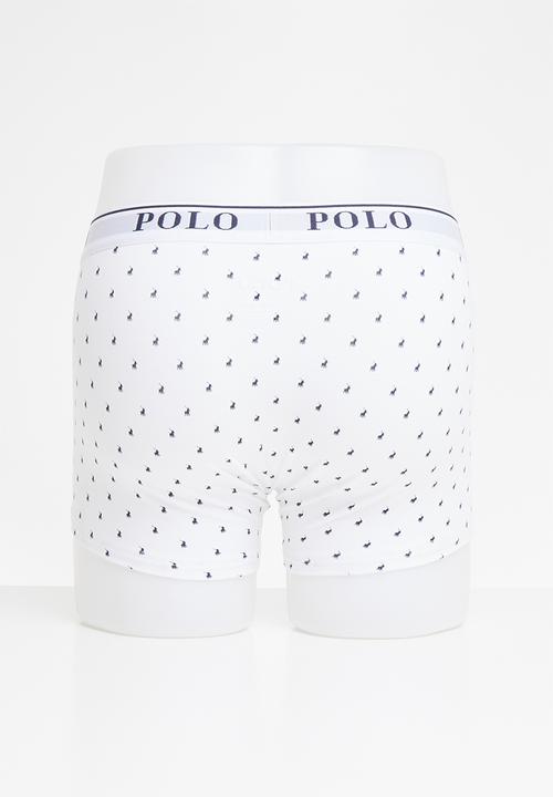 POLO - Reid all over print knit boxer - white