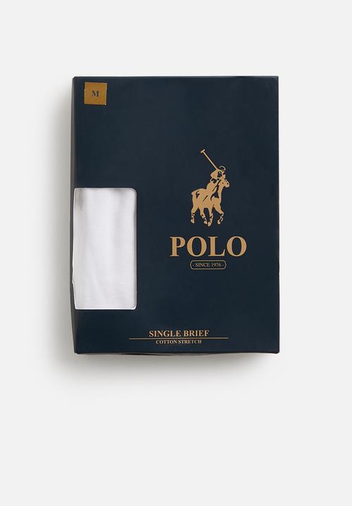 POLO - Rob plain knit briefs - white