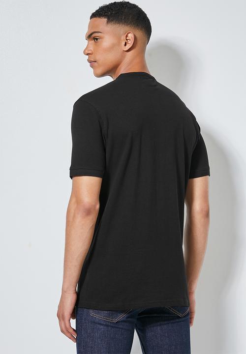 Superbalist - 2-pack Siya slim pique mandarin golfer - black & white