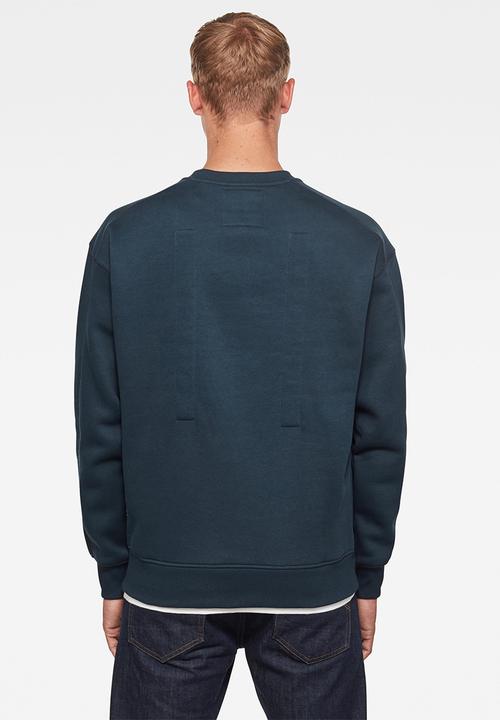 G-STAR - Reinforced crew r sw long sleeve - navy 