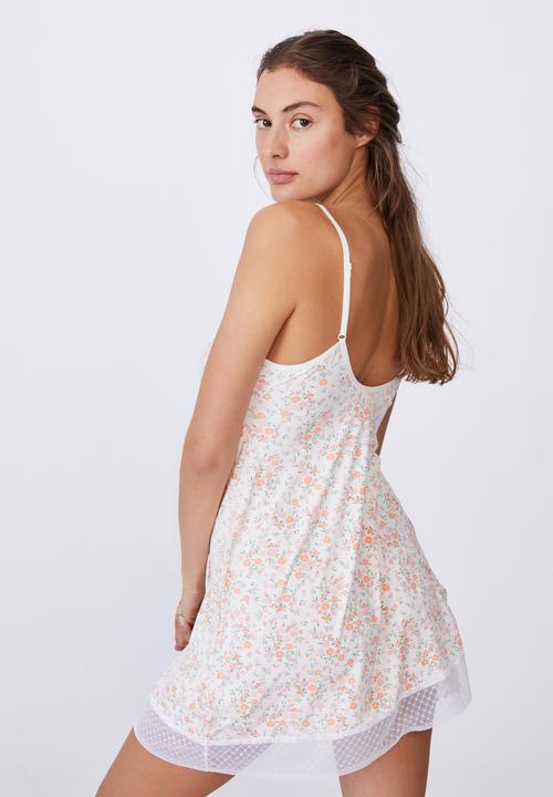 Cotton On - Slinky nightie - toss ditsy white