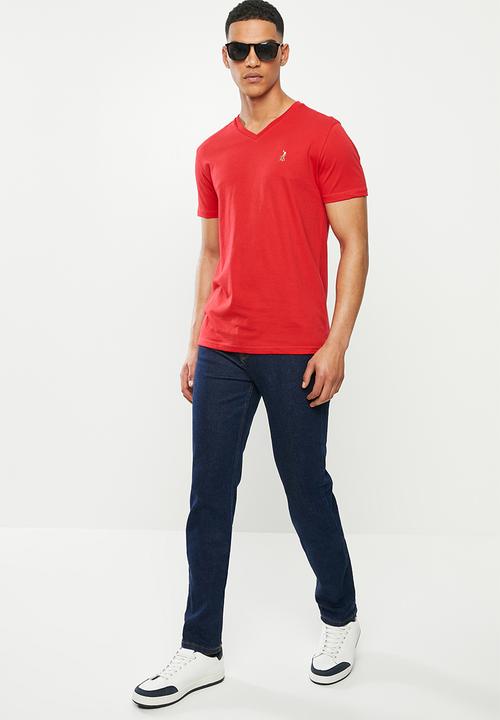 POLO - Michael v-neck tee - red
