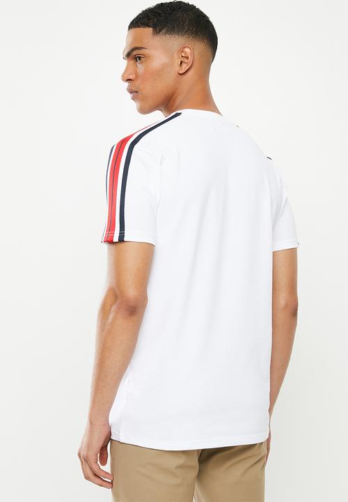 POLO - Joseph webbing crew neck tee - white