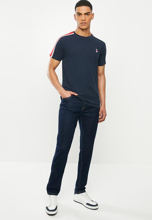POLO - Joseph webbing crew neck tee - navy