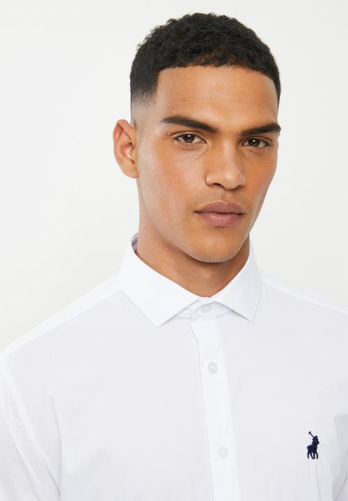 POLO - Christiaan slim fit long sleeve shirt - white