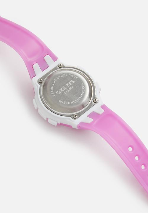Cool Kids - Digital mid-size watch - pink & white
