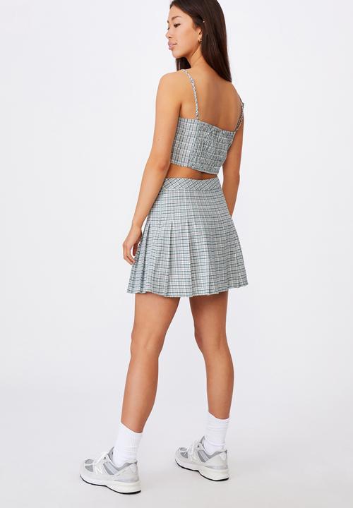 Factorie - Pleated skirt - maya check ether