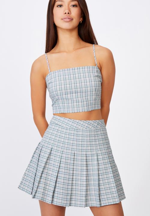 Factorie - Pleated skirt - maya check ether