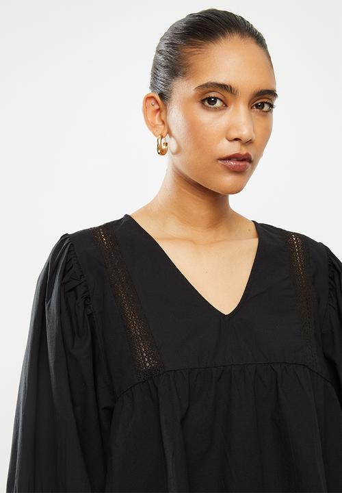 Jacqueline de Yong - Vita puff sleeve blouse - black