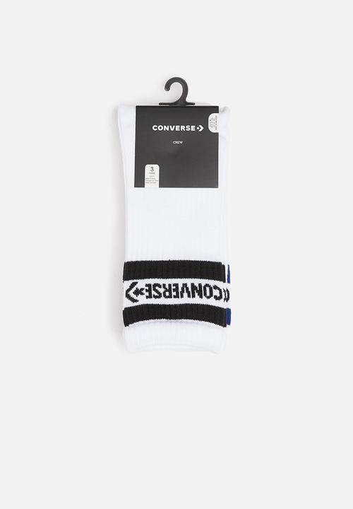 Converse - Chn 3 pack basic wordmark crew - white