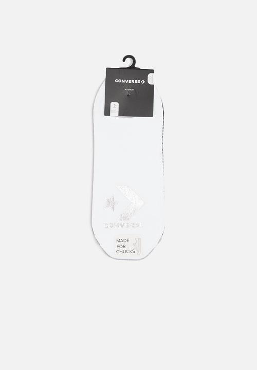 Converse - Metallic sparkle no show 3 pack - black & white