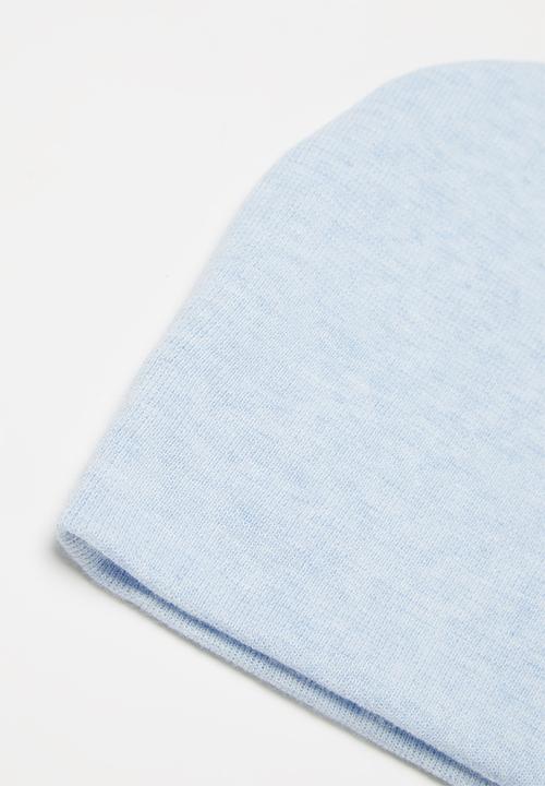 Pop Candy - 2 Pack stripe beanie - blue & white 