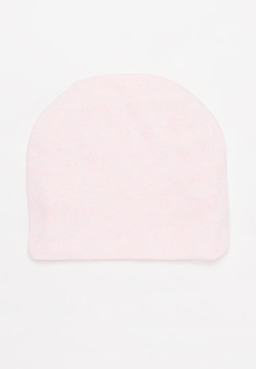 Pop Candy - 2 Pack stripe beanie - pink & white