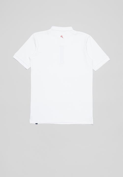 SOVIET - Boys short sleeve pique golfer - white