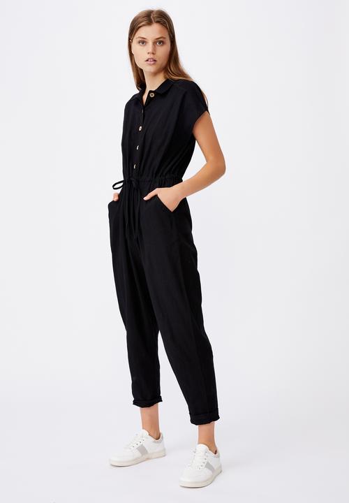 Cotton On - Woven jasmine utility jumpsuit  - black