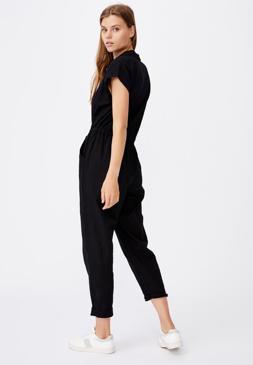 Cotton On - Woven jasmine utility jumpsuit  - black