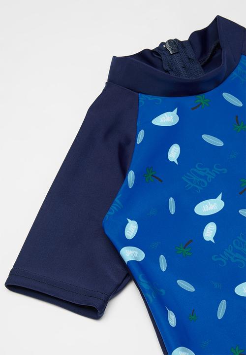 Pop Candy - Boys printed swimsuit - blue & navy 