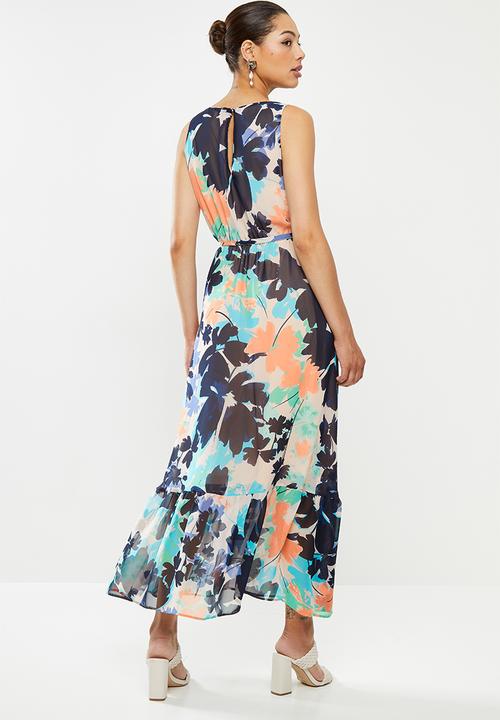 edit - Printed maxi dress - abstract floral
