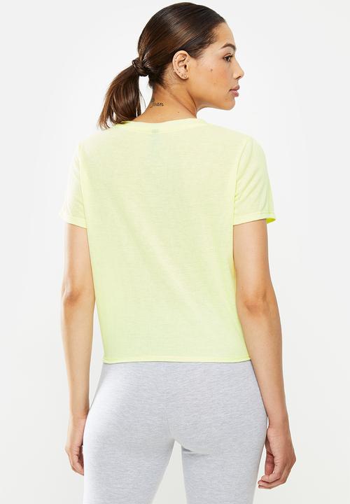 Cotton On - Tie up rib T-shirt - yellow 