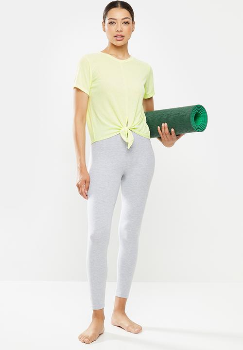 Cotton On - Tie up rib T-shirt - yellow 