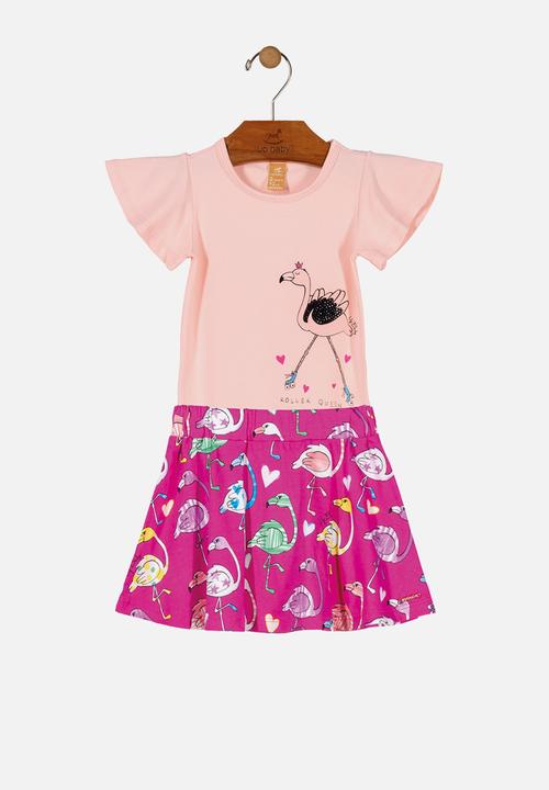 UP Baby - Girls bodysuit & skirt set - light pink