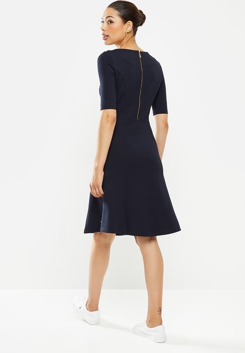 POLO - Belinda short sleeve business dress - navy