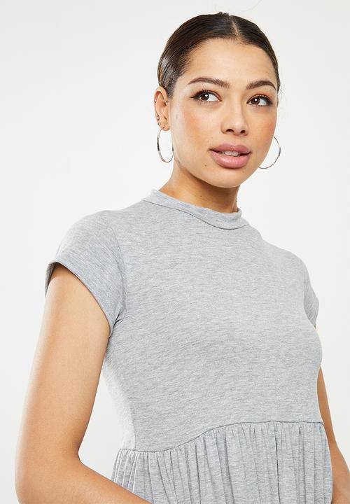 Missguided - Smock dress short sleeve - grey 