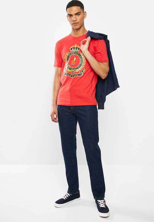 POLO - Julias big crest crew neck tee - red