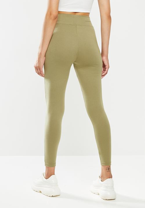 Missguided - Deep waist band legging - khaki