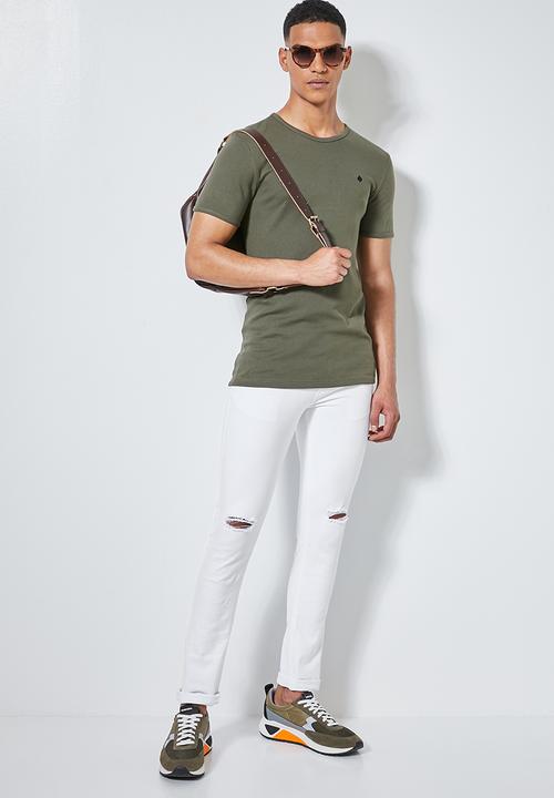 Superbalist - Seattle skinny knee slice jeans - white