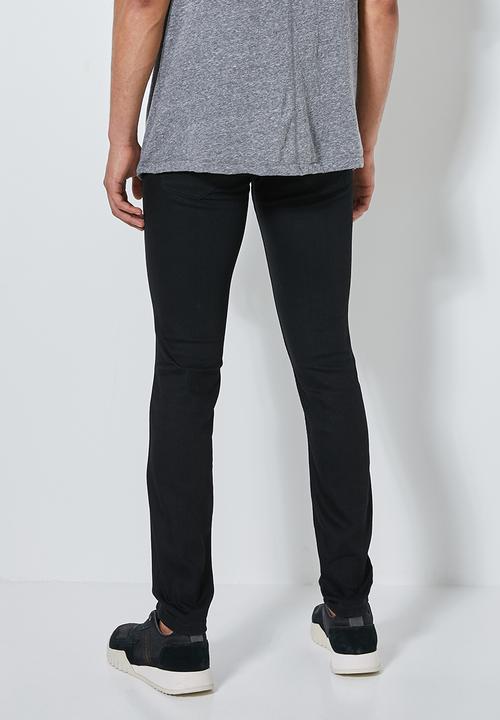 Superbalist - Seattle skinny knee slice jeans - black