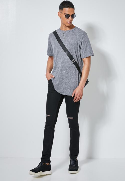 Superbalist - Seattle skinny knee slice jeans - black