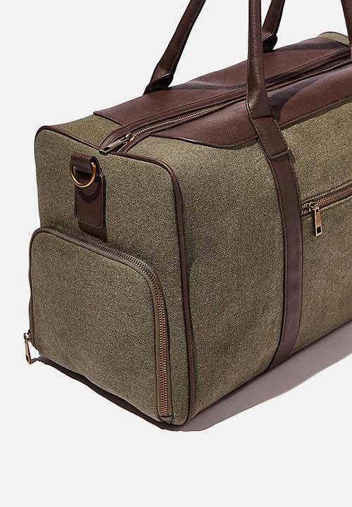 Typo - Nuevo overnighter bag cvs - khaki and bitter choc