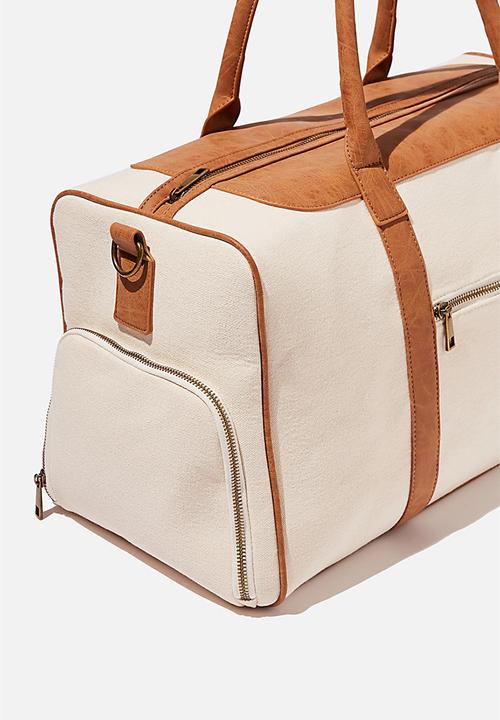 Typo - Nuevo overnighter bag cvs - natural and mid tan