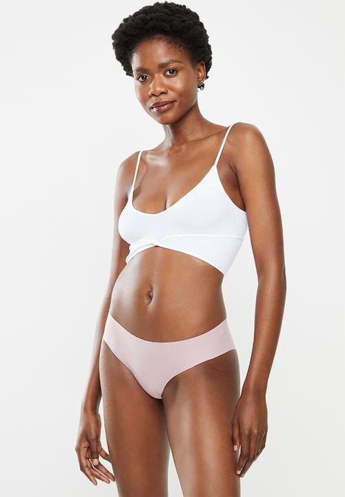 Cotton On - The invisible bikini brief - black / old rose / mint chip