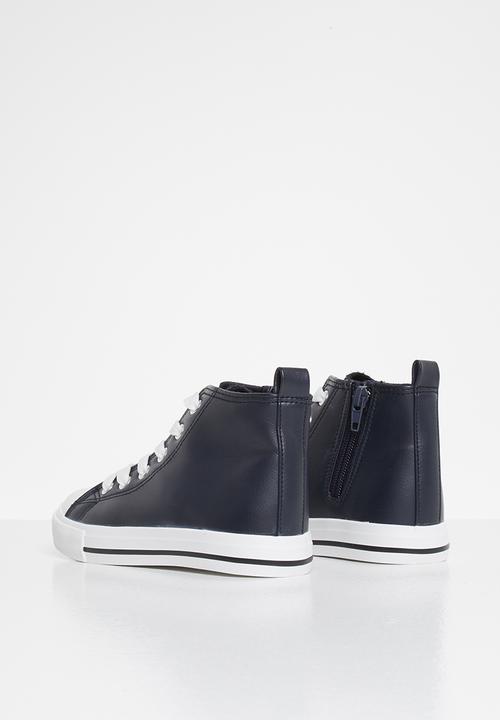 Cotton On - Classic high top lace up - navy smooth
