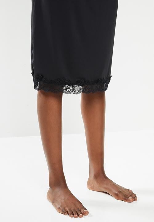 Cotton On - Slinky slip skirt - black
