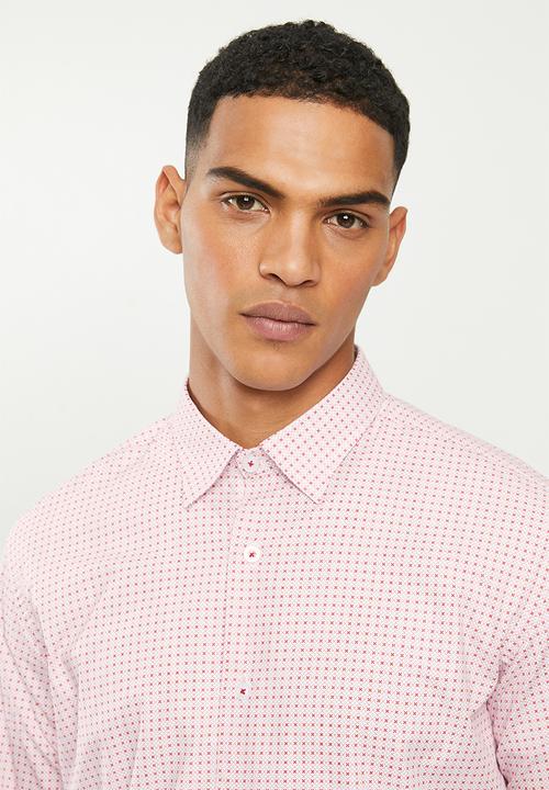 Ben Sherman - Micro red square shirt - red