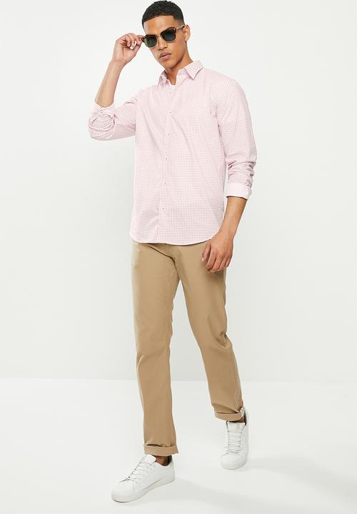 Ben Sherman - Micro red square shirt - red