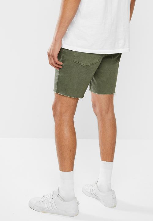 Factorie - Slim cut denim short - khaki