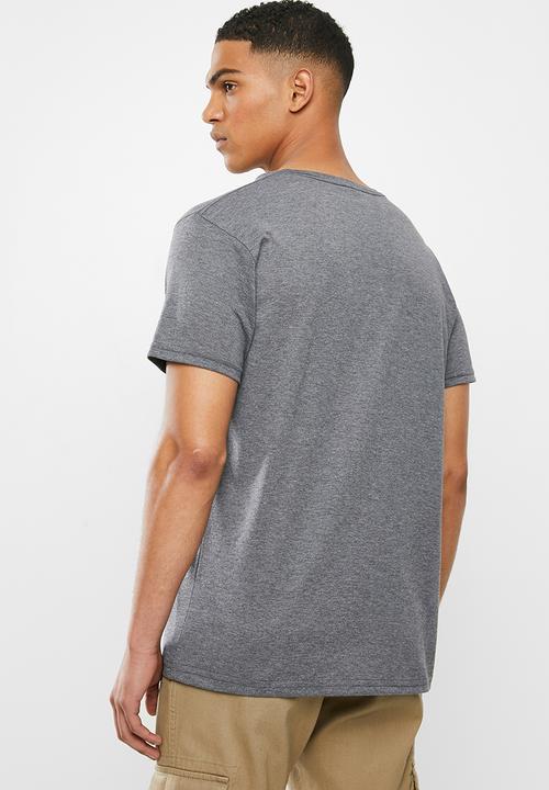 Fox - Clocked out tee - mid grey melange